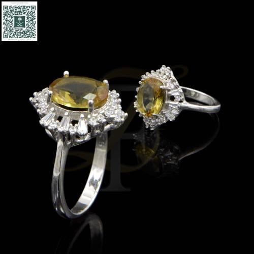 خاتم زولتانيت فضة عيار 925