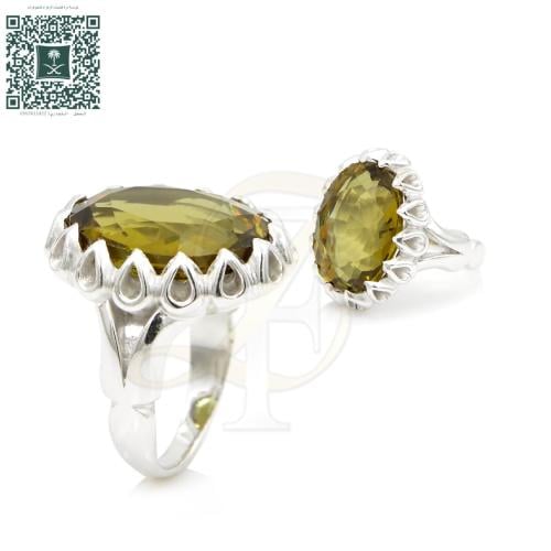 خاتم زولتانيت فضة عيار 925