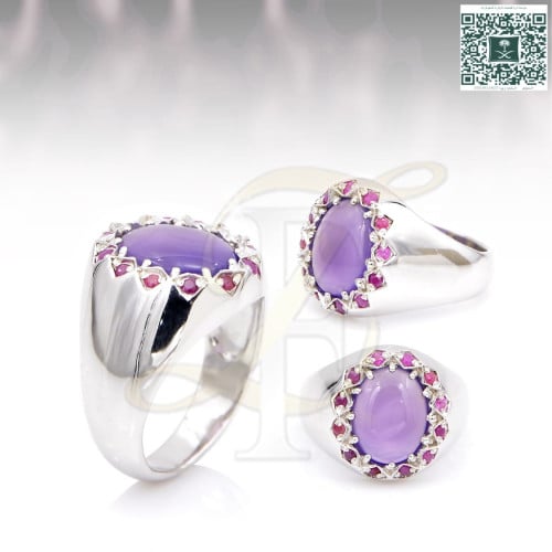 خاتم عقيق يماني فضة عيار 925