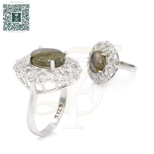 خاتم لابرولايت فضة عيار 925