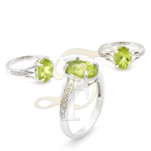 خاتم (زبرجد)فضة عيار 925