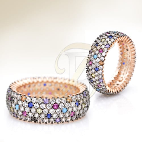 دبل زركون فضة عيار  925