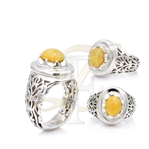 خاتم اوبال فضة عيار 925