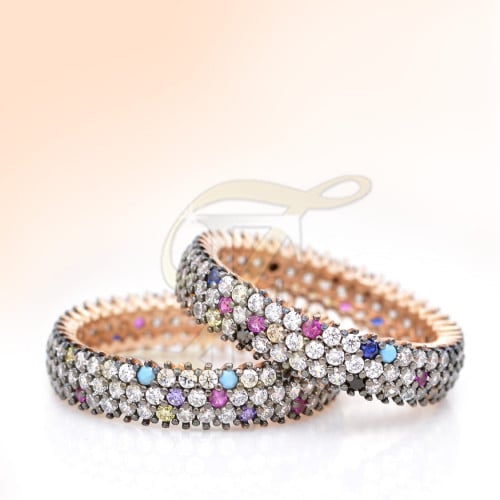 دبل زركون فضة عيار 925