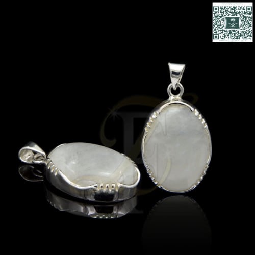 تعليقة حجر القمر فضة عيار 925