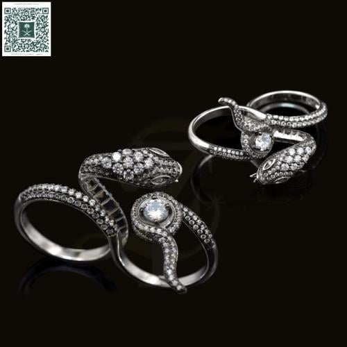 خاتم (زركون) فضة عيار 925