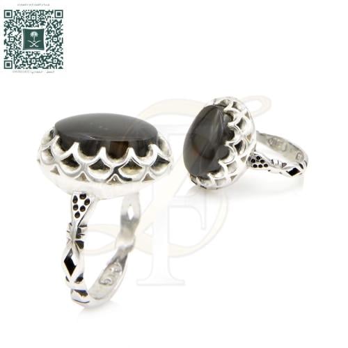 خاتم (عقيق يماني) فضة عيار 925