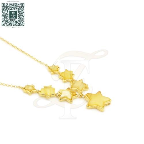 تعليقة كهرمان فضة عيار 925