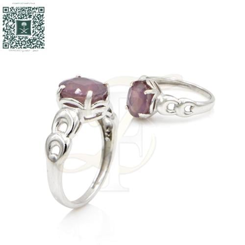 خاتم ياقوت فضة عيار 925