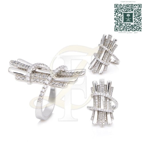 خاتم (زركون)فضة عيار 925