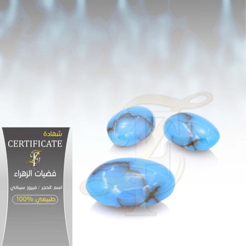 حجر فيروز سينائي طبيعي 100%