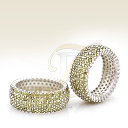 دبل زركون فضة عيار 925