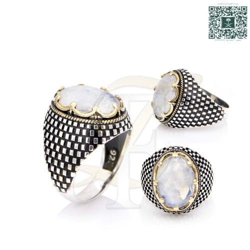 خاتم القمر فضة عيار 925