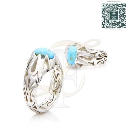 خاتم فيروز نيشابوري فضة عيار 925