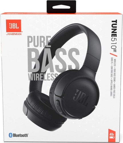 JBL سماعة راس لاسلكية فوق الاذن 510BTBLKEU - اسود،...