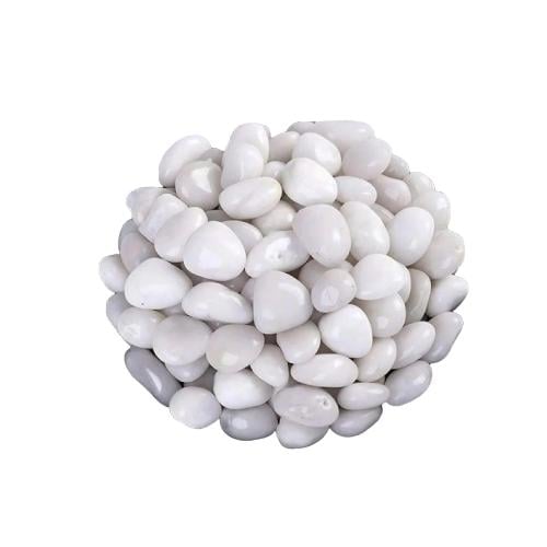 حجر طبيعي لامع أبيض اللون 1-2 سم الوزن 10 كيلو