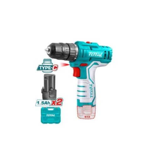 دريل 12 فولت 2 بطارية دقاق بشنطة - توتال TIDLI1232-12V