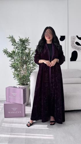 عباية مخمل مشجر انيقة