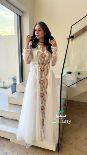 جلابيه بتطريز مع بشت