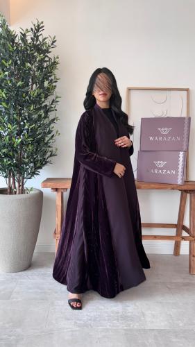 عباية انيقة مخمل مخطط