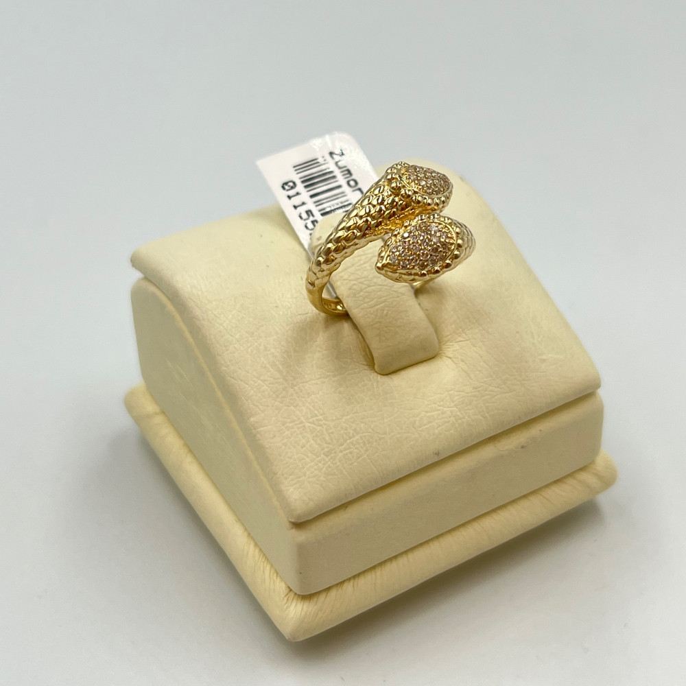 18 karat gold ring, weight 1.15 grams - زمرد ذهب و الماس