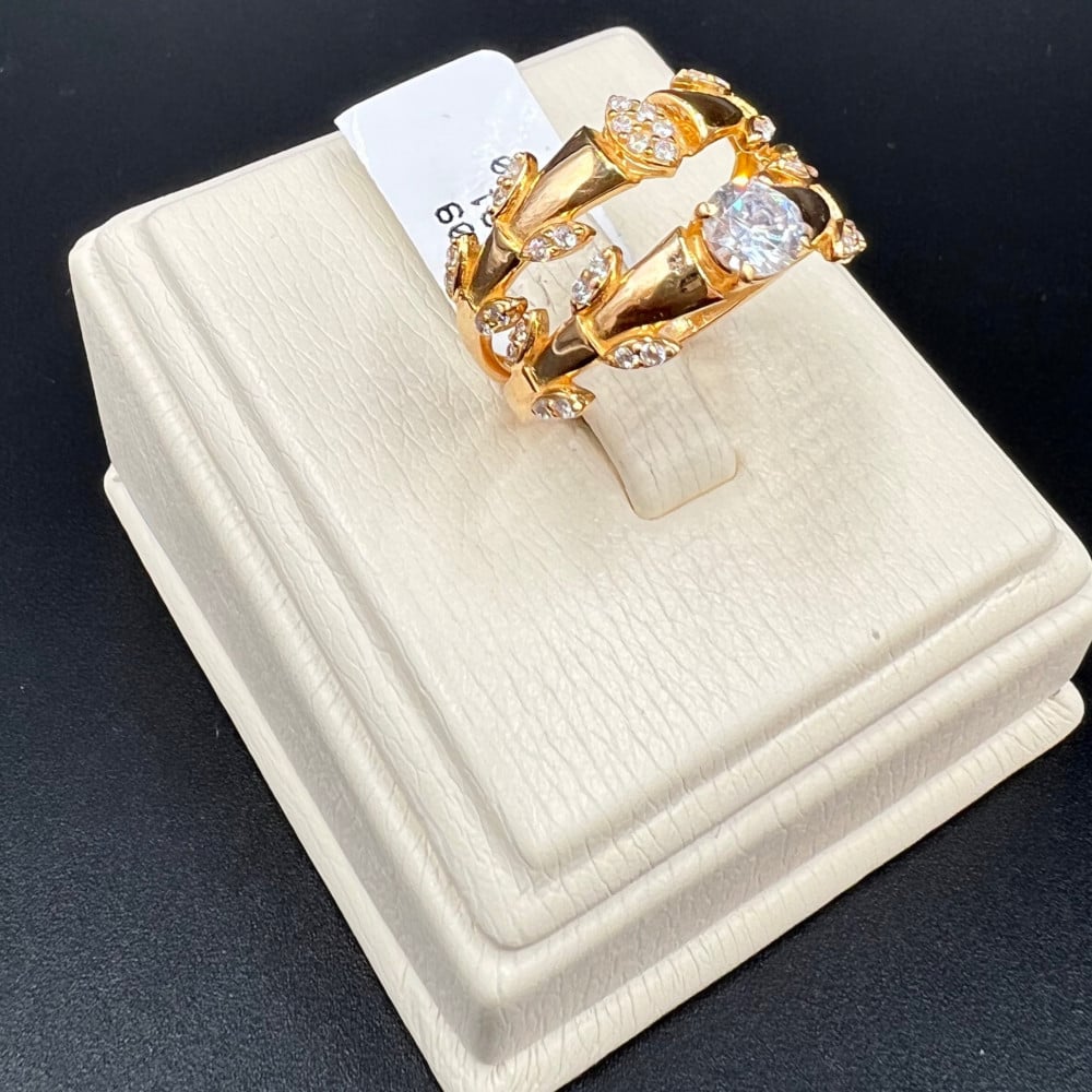 Adamjewellery Golden Gold Plated Silver Ring, Weight: 3.18 Grams at Rs  1799/piece in Ghaziabad