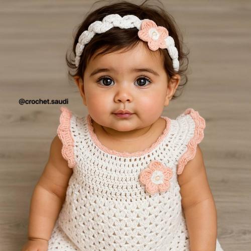 طقم مواليد بناتي ابيض