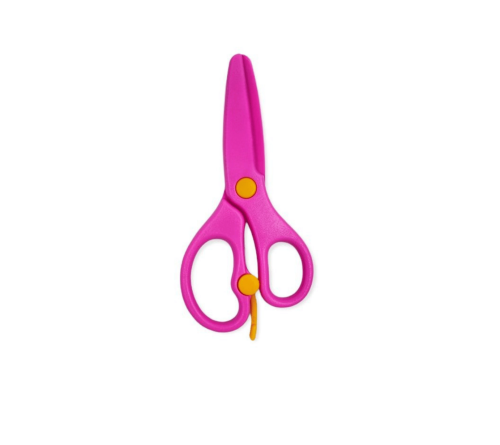 مقص ورق صغير بمقبض مريح – لون وردي - Generic