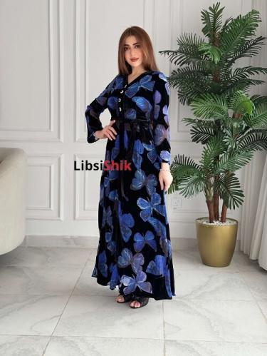 فستان فراشات كم