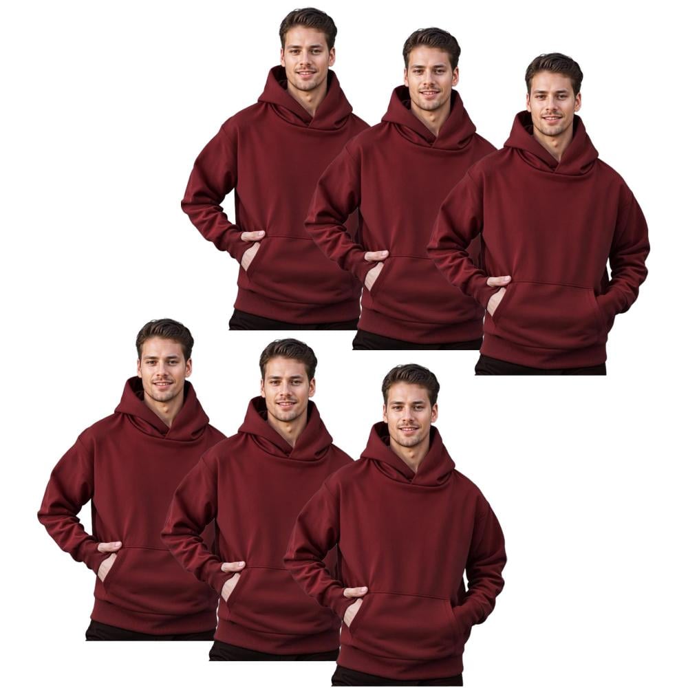 نص درزن 6 حبات بلوفرات رجاليه بني جذعي اوفر سايز مقاسات مختلفة