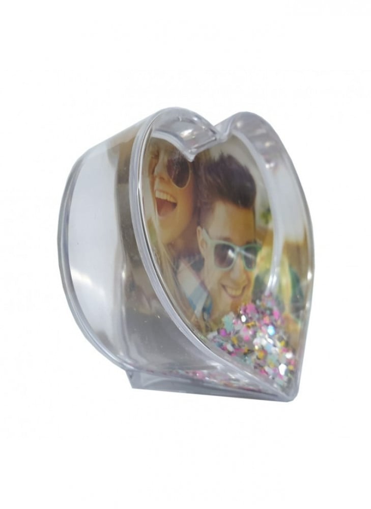 أطار قلب مع سائل لامع