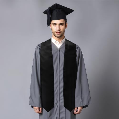وشاح تخرج اسود طباعة فينيل