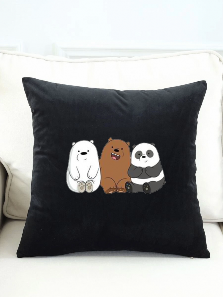 مخدة مخمل اسود 40*40سم بدون حشوة