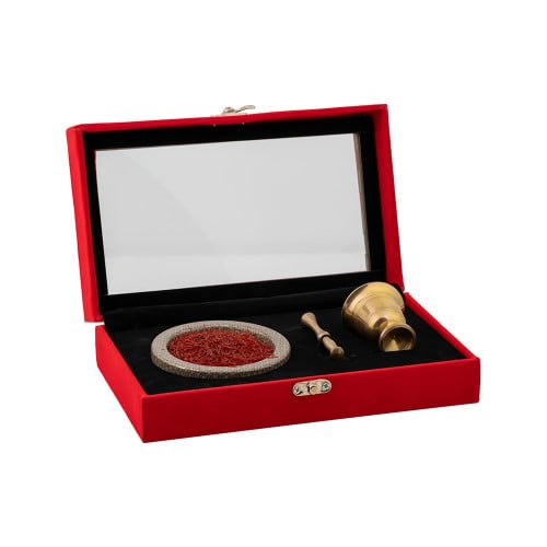 صندوق زعفران مخمل صغير