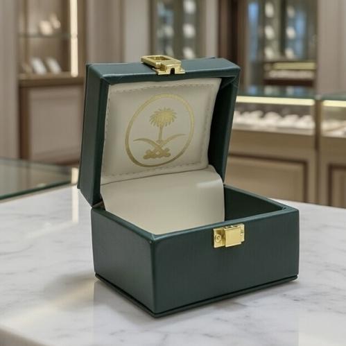 بوكس جلد إيطالي أخضر حجم اوقيه