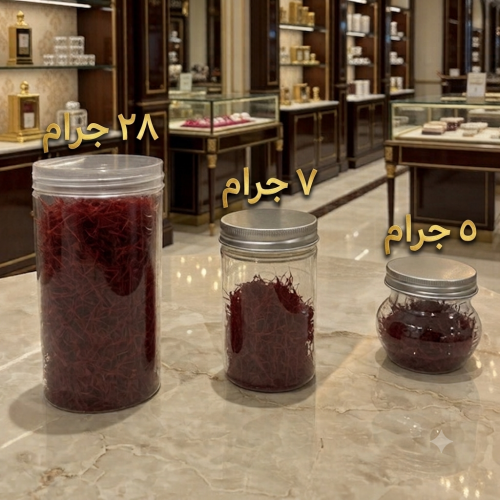 ٣ علب بلاستيك فيها زعفران