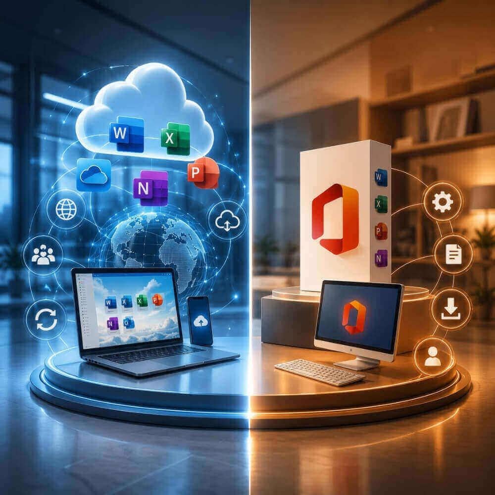 ما هو الفرق بين أوفيس 365 وأوفيس 2021؟