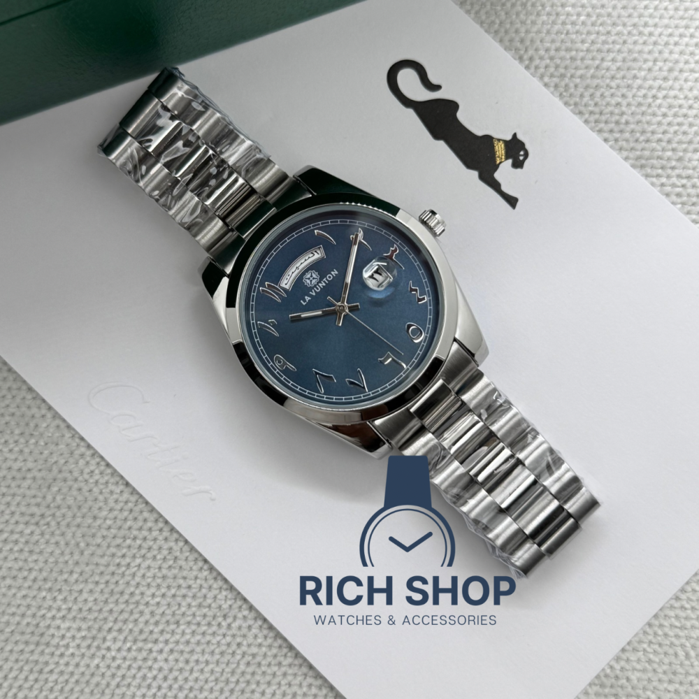 ساعة رجالية شبيهة رولكس ارقام عربي