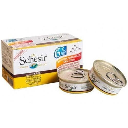 شيزر طعام رطب للقطط البالغة بفيليه الدجاج 6*50g