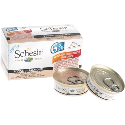 شيزر طعام رطب للقطط بالتونا و السلمون 6×50g