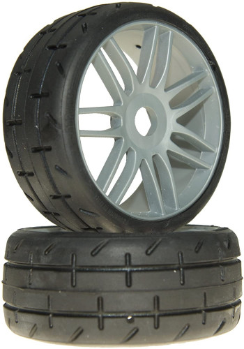 1:8 GT - T01 REVO - S1 XXSoft - Mounted on New Spoked Silver Wheel - 1 Pair