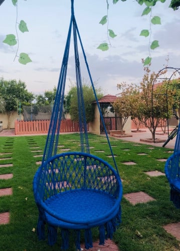 أرجوحة حجم كبير (60 سم) لون أزرق مصنوعه يدوياً