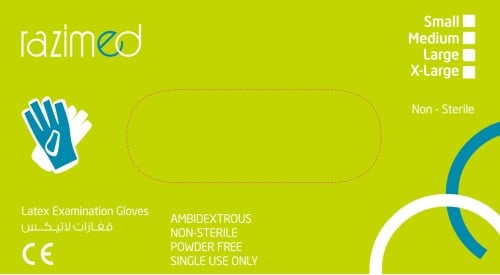 Latex Gloves Free-Powder S