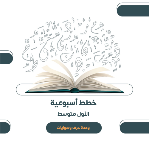 خطة أسبوعية لمادة لغتي الخالدة وحدة (حرف وهوايات)...