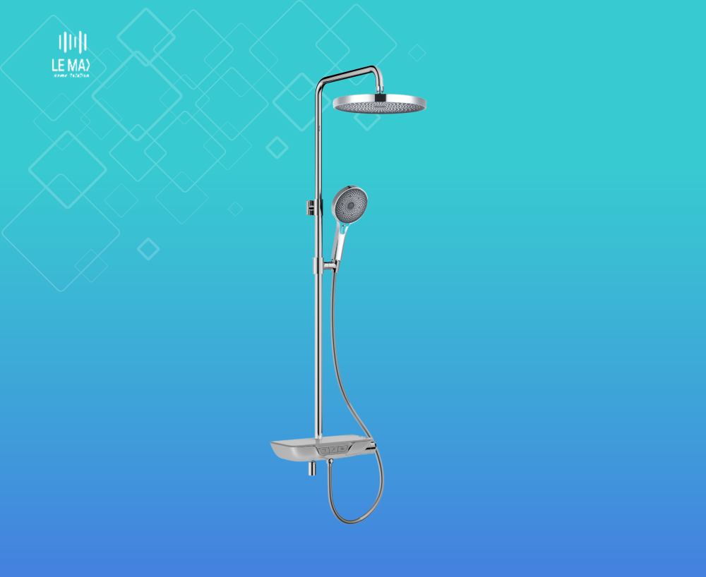 طقم دش كامل  كروم دائري