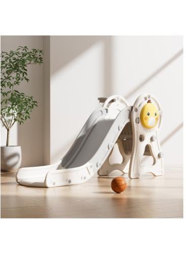 زحليقة علي شكل كلب قابلة للطي مع كرة سلة للأطفال 149*78*50سم FJY-06GREY أبعاد الكرتون:"90*19.5*50. 5" ابعاد  المنتج:149*50*78سم