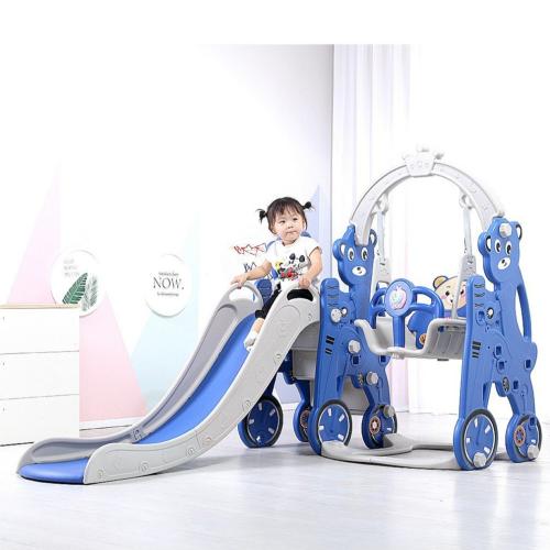 زحليقة مع مرجيحة  مع  كرة سلة 3*1,أزرق