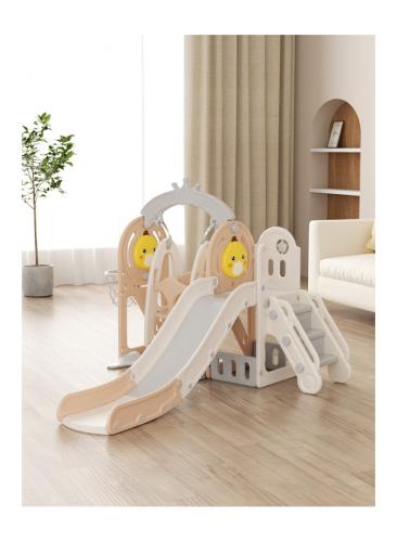 زحليقة علي شكل بطة مع مرجيحة و سلم وكرة سلة 4*1 FJY-160  ابعاد المنتج: "171*187*115"سم ابعاد الكرتون:104*36*53سم