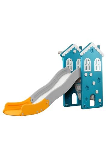 زحليقة  علي شكل قلعة مع كرة سلة ,أخضر FJY-174