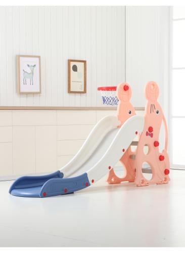 زحليقة أطفال قابلة للطي مع كرة سلة ,146*43*98.5 سم,FJY-2lB042Pink
